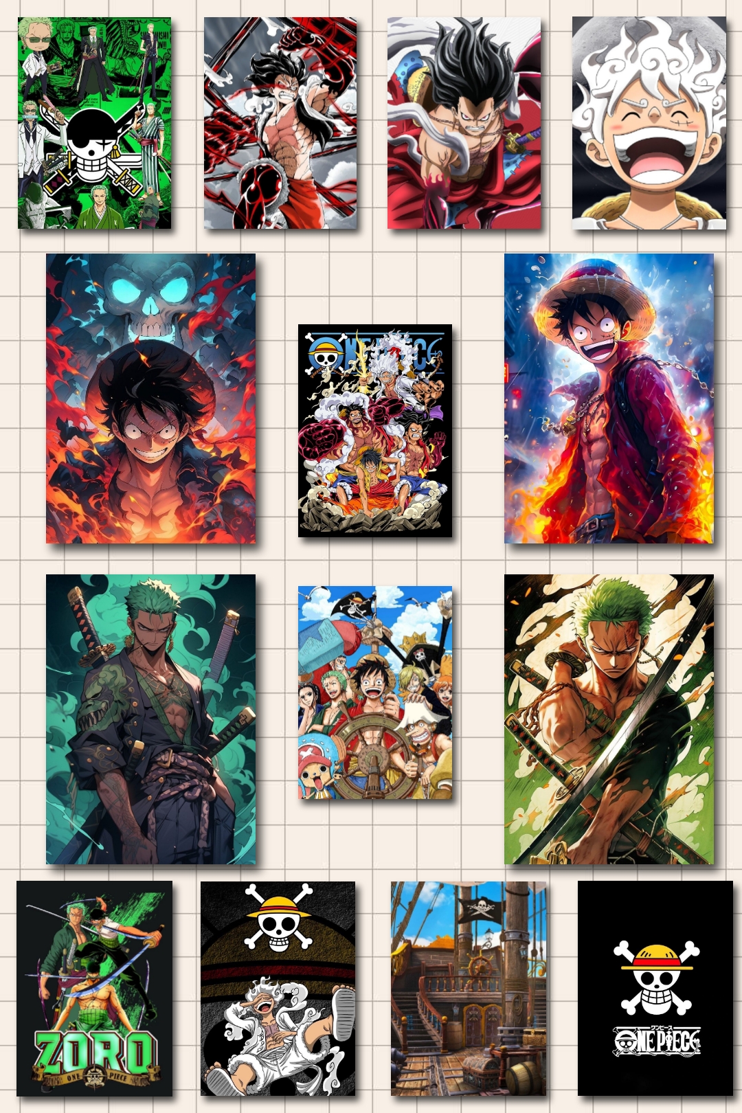 پک پوستر انیمه ای(وان پیس)